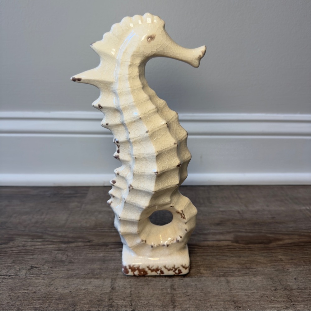 Decorative Ceramic Seahorse Figurine